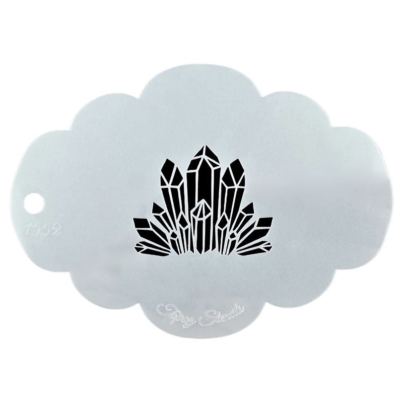 Topaz Stencils | Face Painting Stencil – Crystal Ice Center (01552)