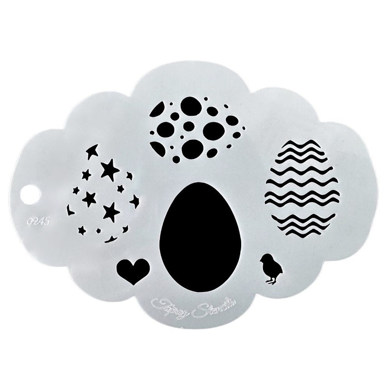 Topaz Stencils | Face Painting Stencil – Easter Egg Patterns (0245)
