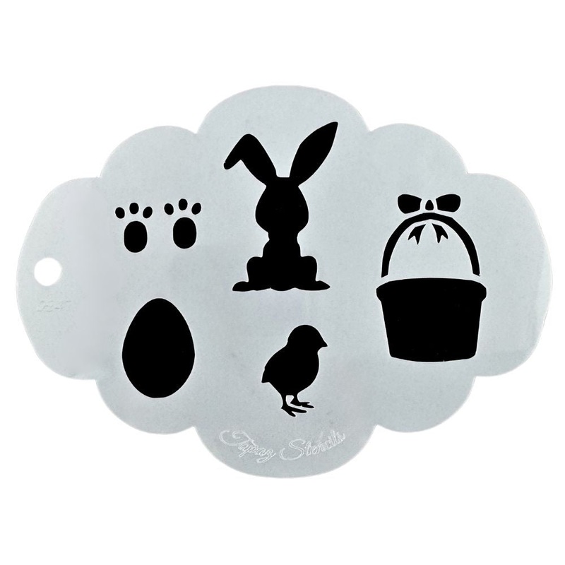 Topaz Stencils | Face Painting Stencil – Easter Elements (0247)