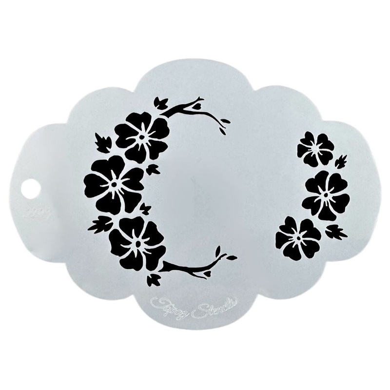 Topaz Stencils | Face Painting Stencil – Elise’s Flower Eye (0293)