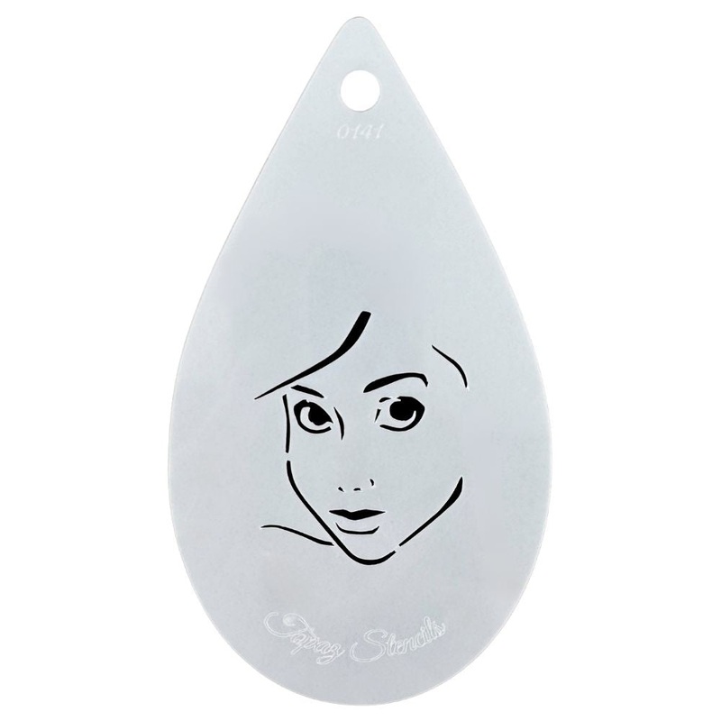 Topaz Stencils | Face Painting Stencil – Feminine Face #1 (0141)