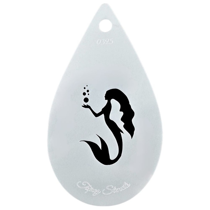 Topaz Stencils | Face Painting Stencil – Graceful Mermaid (0325)