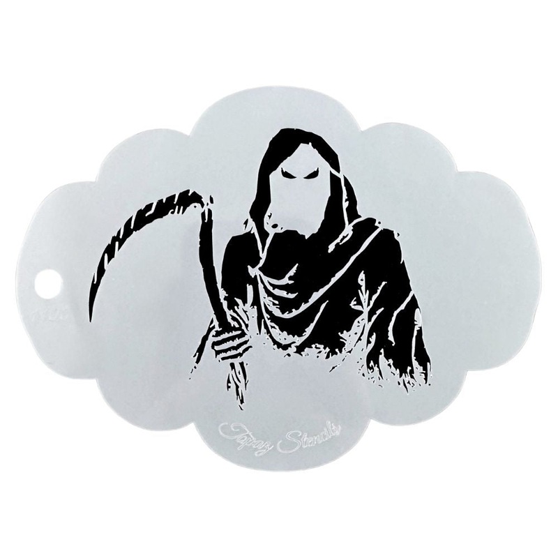 Topaz Stencils | Face Painting Stencil – Grim Reaper (01106)