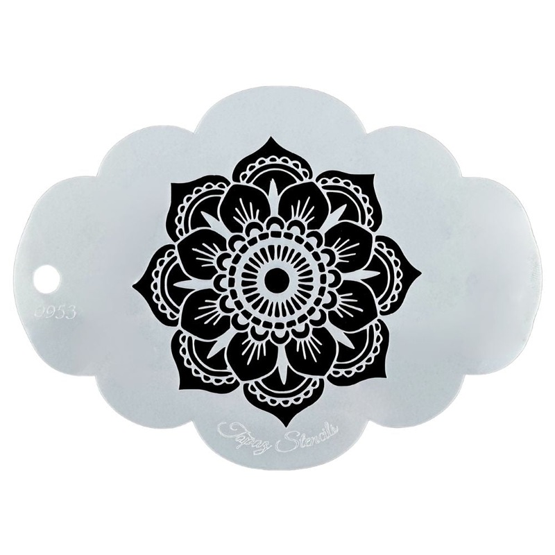 Topaz Stencils | Face Painting Stencil – Henna Flower – LUCY (0953)