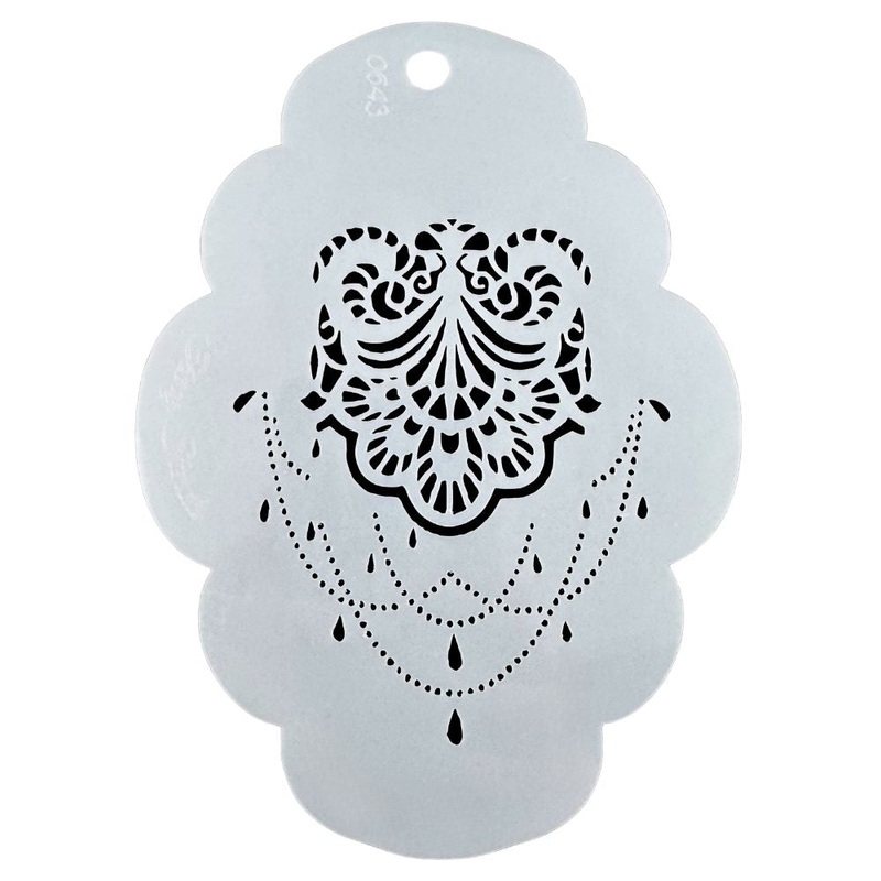Topaz Stencils | Face Painting Stencil – Henna Lace – Drea (0643)