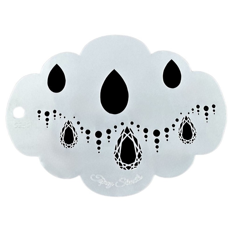 Topaz Stencils | Face Painting Stencil – Jeweled Princess Crown (0289)