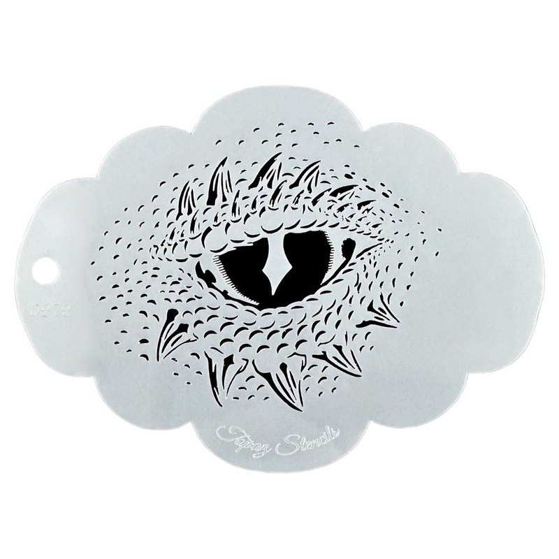 Topaz Stencils | Face Painting Stencil – Large Dragon’s Eye (0272)