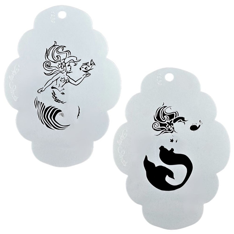 Topaz Stencils | Face Painting Stencil – Mermaid – Alana (01239)