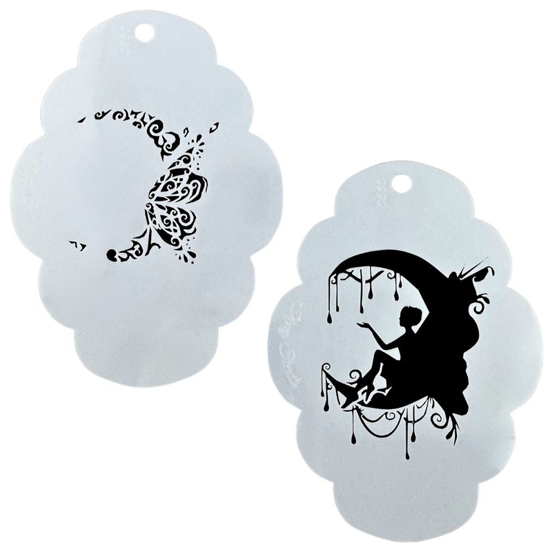 Topaz Stencils | Face Painting Stencil – Moon Drop Fairy Set (0990)