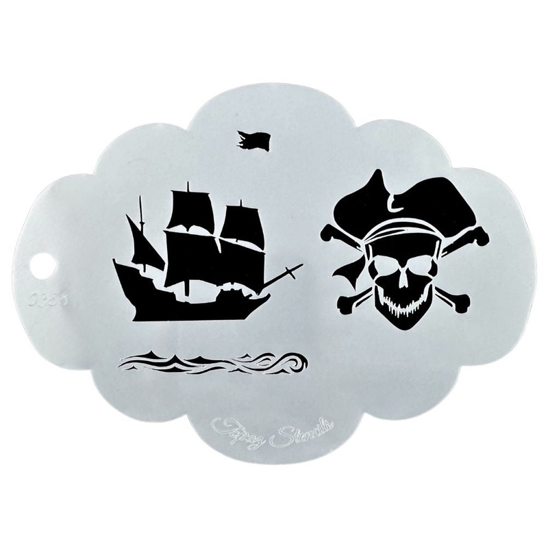 Topaz Stencils | Face Painting Stencil – Pirate Elements 3 (0388)