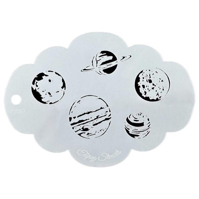 Topaz Stencils | Face Painting Stencil – Planets (01280)