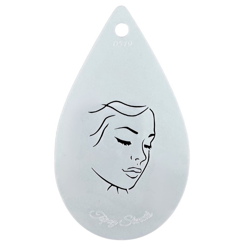 Topaz Stencils | Face Painting Stencil – Pretty Face – Jo (0519)