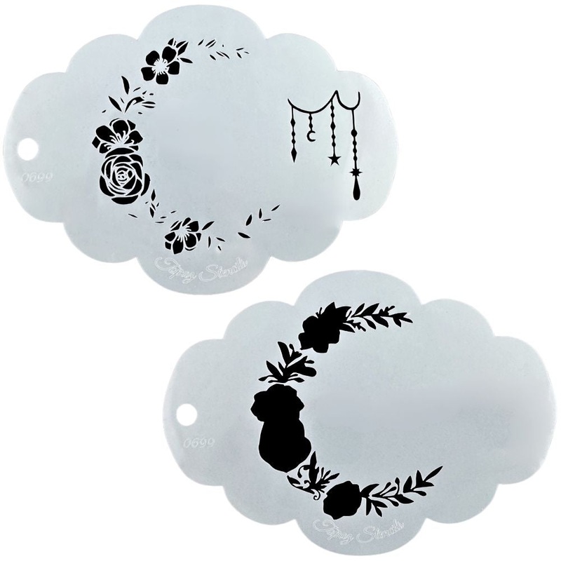 Topaz Stencils | Face Painting Stencil – RayAnn’s Flowers Set (0699)