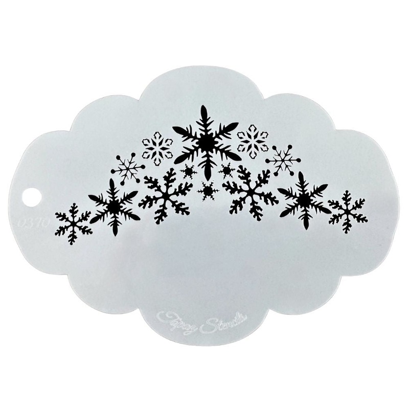 Topaz Stencils | Face Painting Stencil – Snowflake Crown (0370)