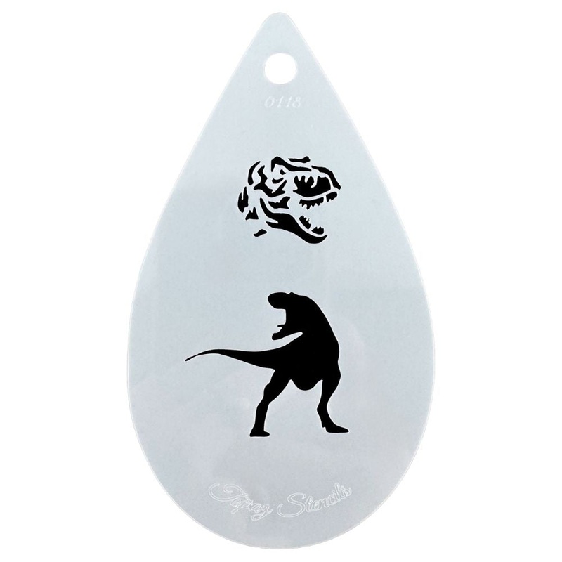 Topaz Stencils | Face Painting Stencil – Tyrannosaurus Rex (0118)