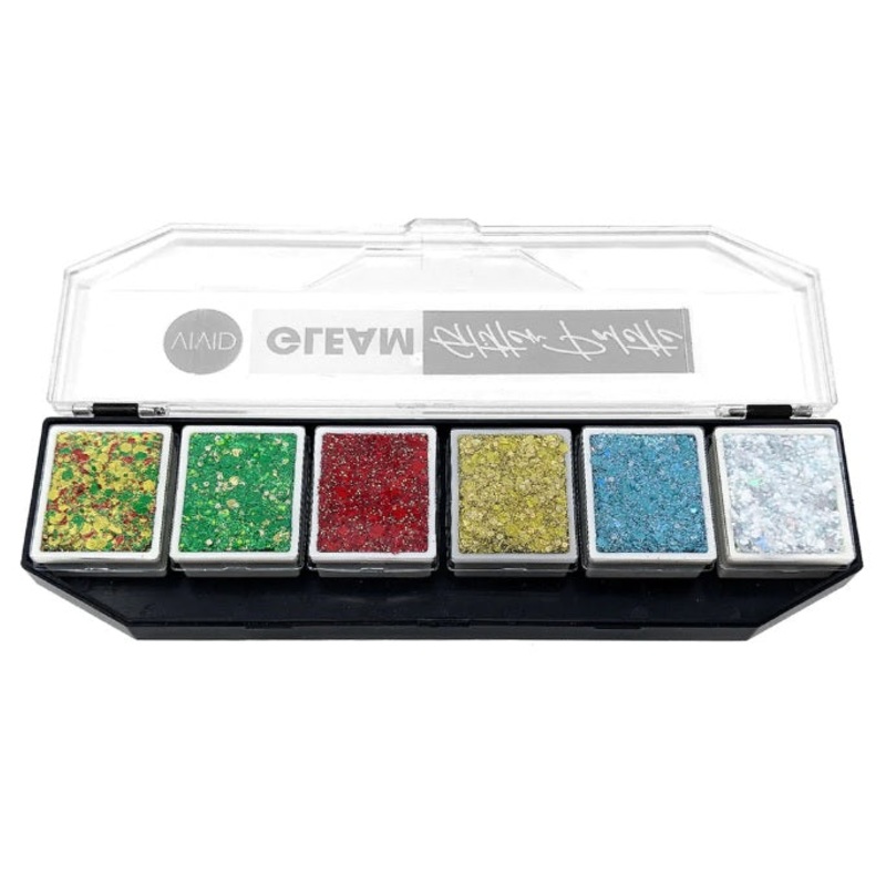 VIVID Glitter | GLEAM Glitter Cream |  CHRISTMAS MIRACLE  – 6 Color PALETTE (48gr)