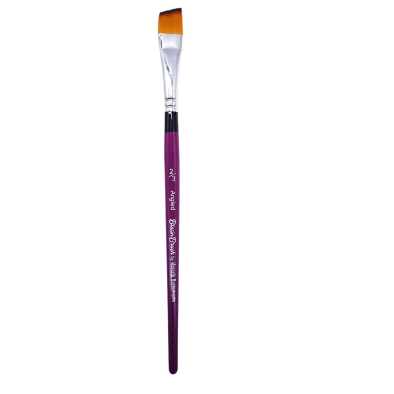 Blazin Face Painting Brush by Marcela Bustamante – 2/3 Angled (Short Shader)