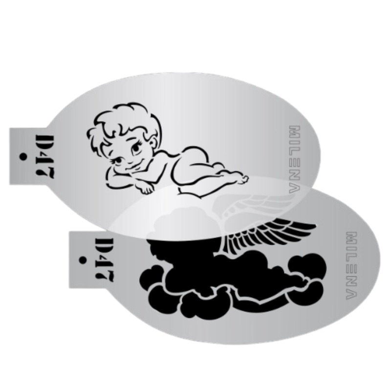 MILENA STENCILS | Face Painting Stencil Set –  (Angel on Cloud Set)  D47