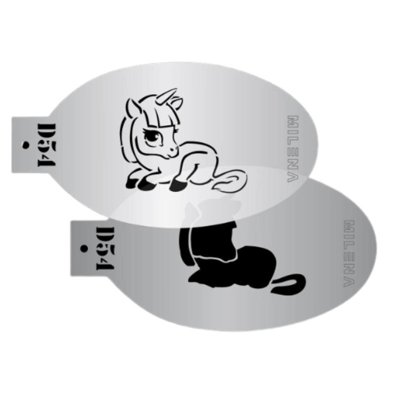 MILENA STENCILS | Face Painting Stencil Set –  (Cute Baby Unicorn Set)  D54