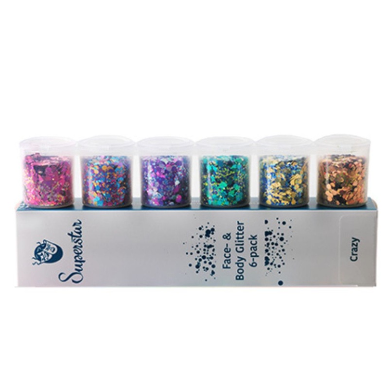 Superstar | Loose Chunky Glitter Mix Set 98962 – CRAZY Six Pack (130ml)