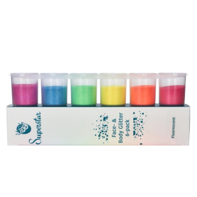Superstar | Loose FINE Glitter – 98990 FINE FLUORESCENT Six Pack (90ml)