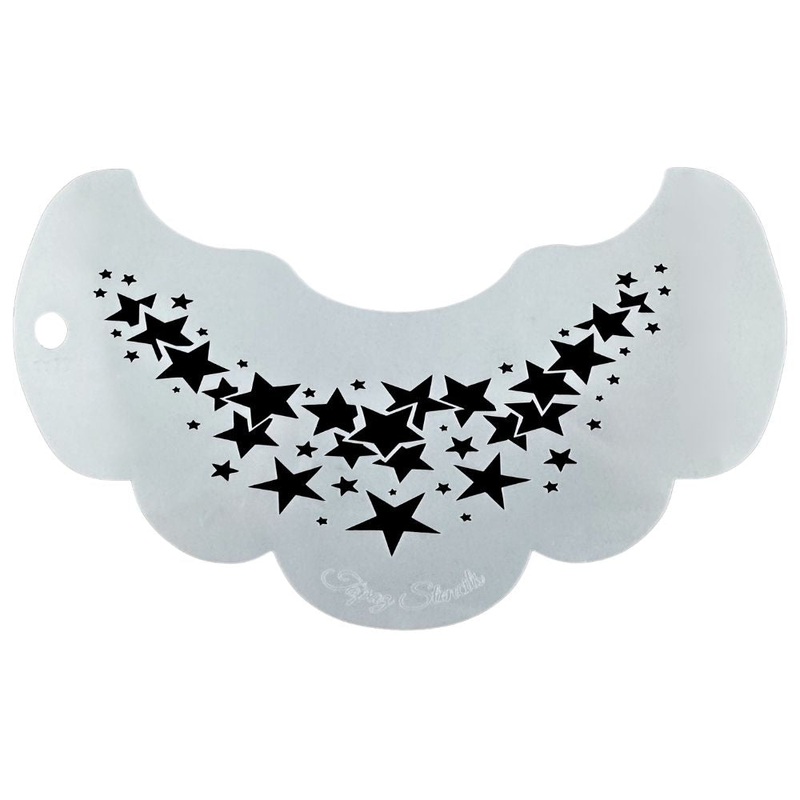 Topaz Stencils | Face Painting Stencil – BIG Stars Necklace (01177)