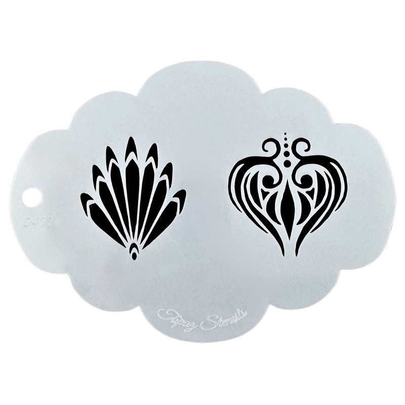 Topaz Stencils | Face Painting Stencil – Centerpieces – Goddess (0477)