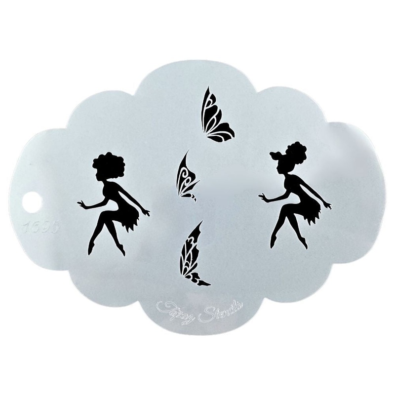 Topaz Stencils | Face Painting Stencil – Fairy Sistas (01695)