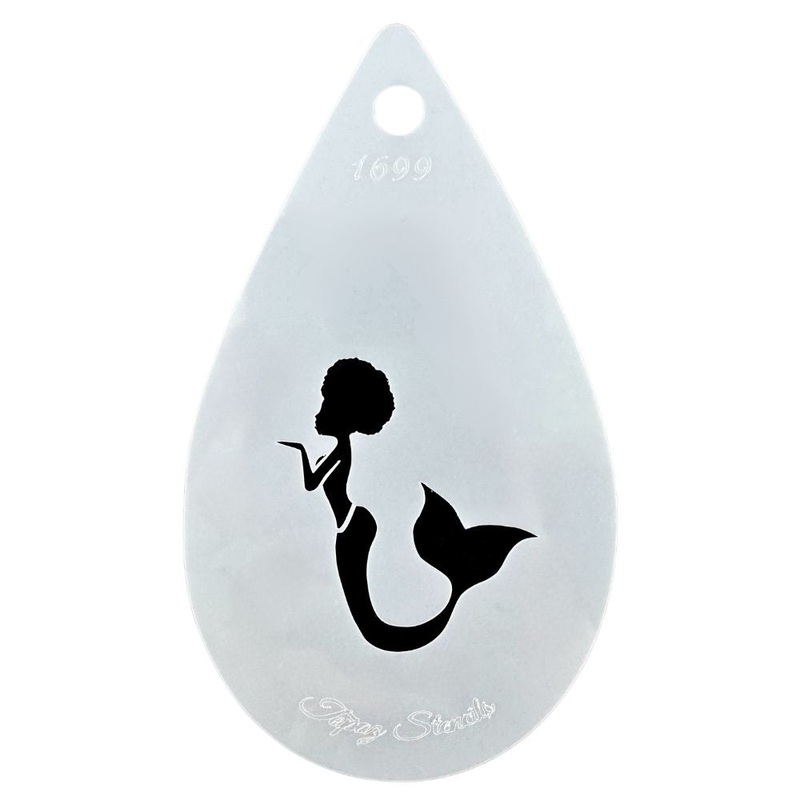 Topaz Stencils | Face Painting Stencil – Mermaid – Janice (01699)