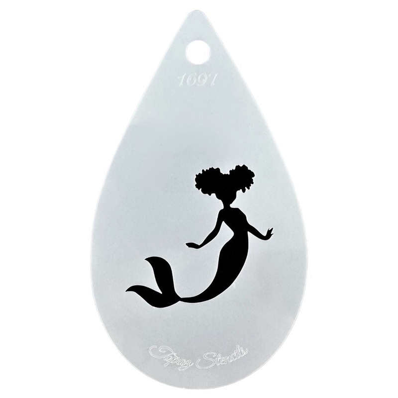 Topaz Stencils | Face Painting Stencil – Mermaid – Lettie (01697)