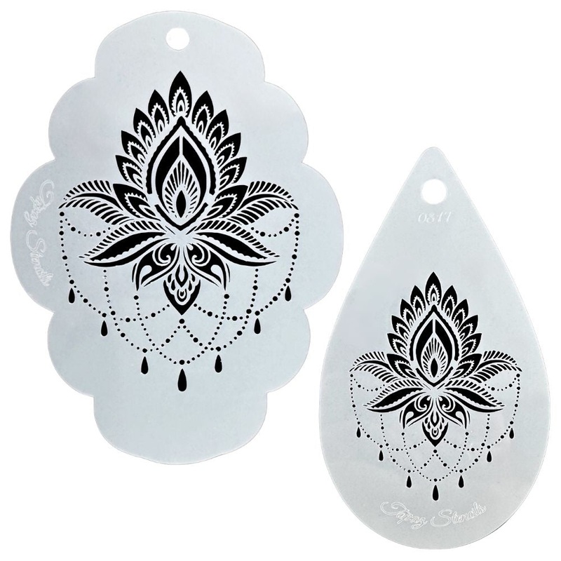 Topaz Stencils | Face Painting Stencil – Mommy And Me – Samantha Henna Set (0817)