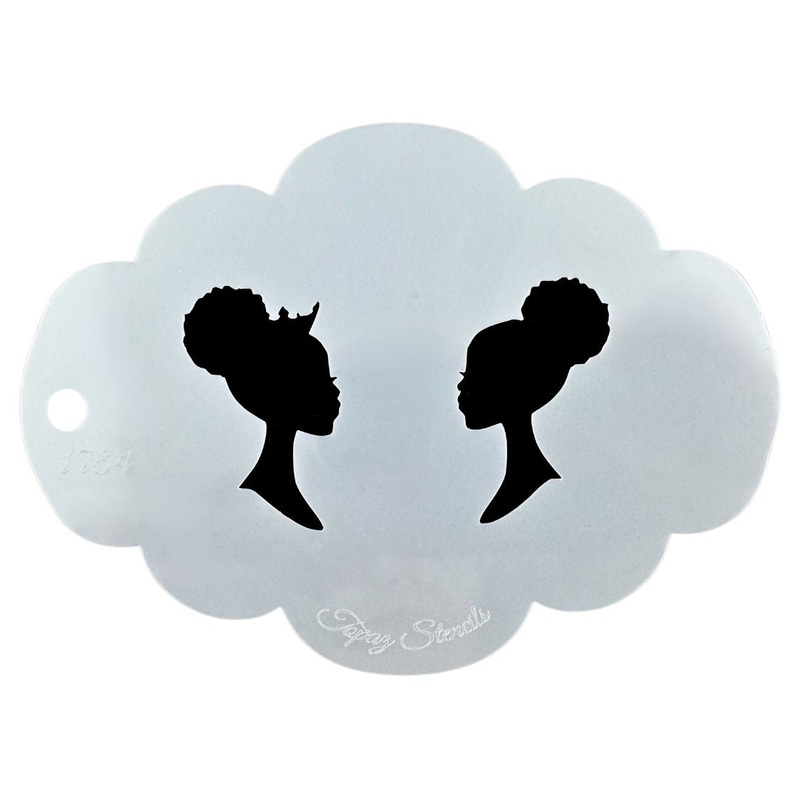 Topaz Stencils | Face Painting Stencil – REIGN Lady and Queen (01784)