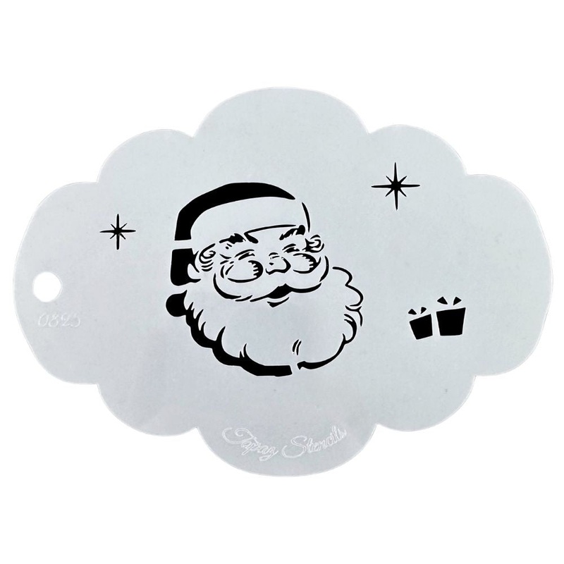 Topaz Stencils | Face Painting Stencil – Rosy Cheeks Santa (0825)