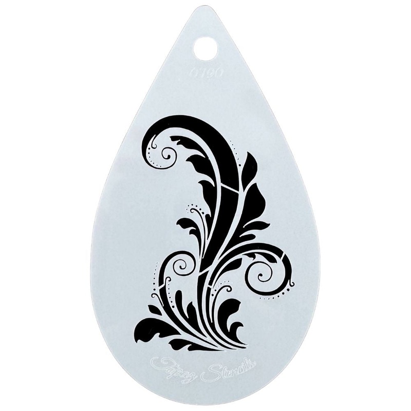 Topaz Stencils | Face Painting Stencil – Tee’s Flourish (0790)