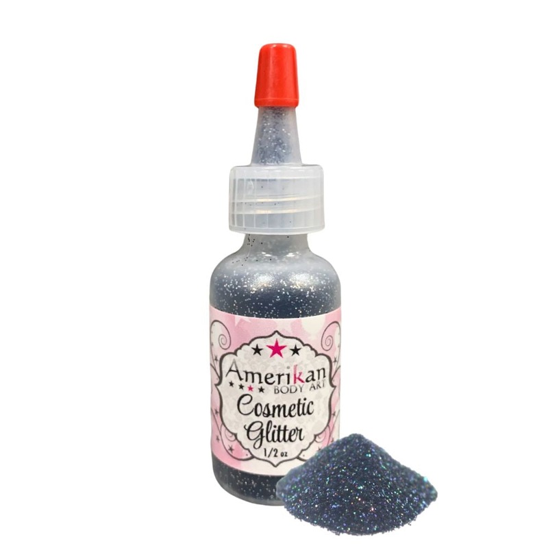 Amerikan Body Art | Face Paint Glitter Poof – Holographic Black (1/2oz) #30