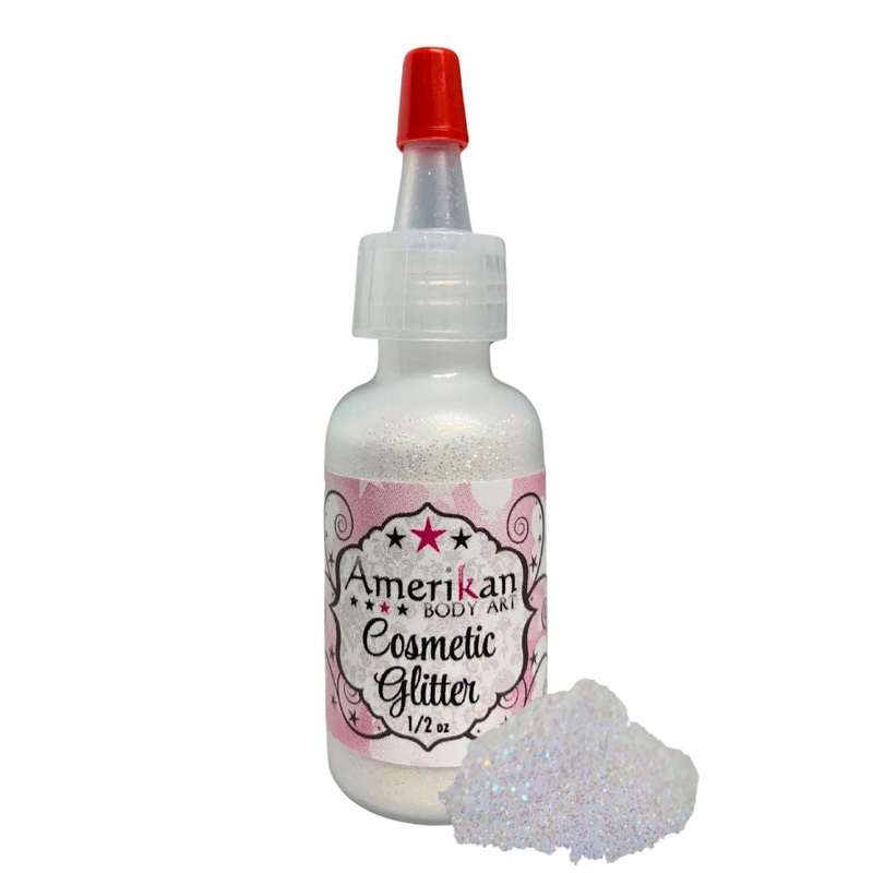Amerikan Body Art | Face Paint Glitter Poof – Holographic White (1/2oz) #1