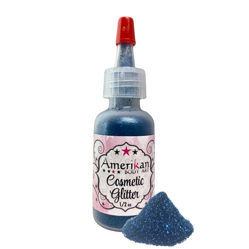 Amerikan Body Art | Face Paint Glitter Poof – Opaque Midnight Blue (1/2oz) #14