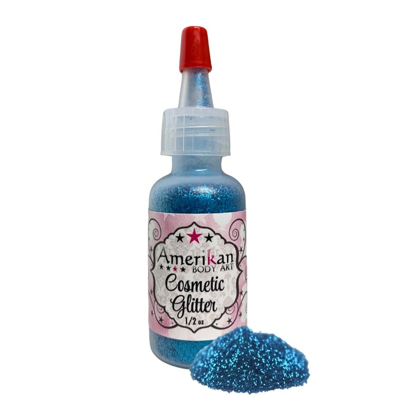 Amerikan Body Art | Face Paint Glitter Poof – Opaque Royal Blue (1/2oz) #13