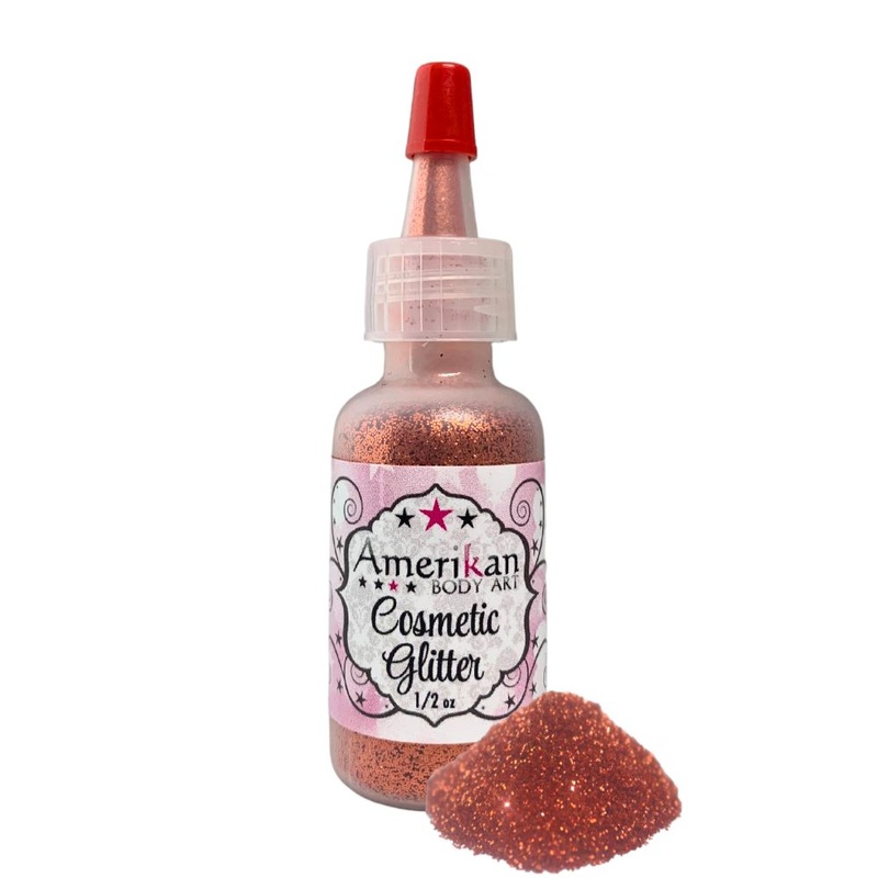 Amerikan Body Art | Face Paint Glitter Poof – Opaque Tangerine (1/2oz) #3