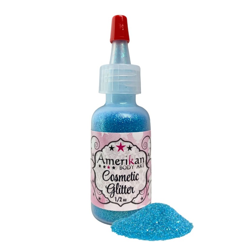 Amerikan Body Art | Face Painting Glitter Poof – Holographic Glacier Blue (1/2oz) #12