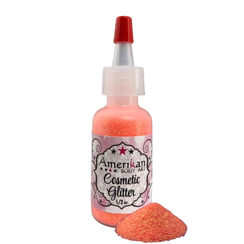 Amerikan Body Art | Face Painting Glitter Poof – Holographic Summer Peach (1/2oz)  #4