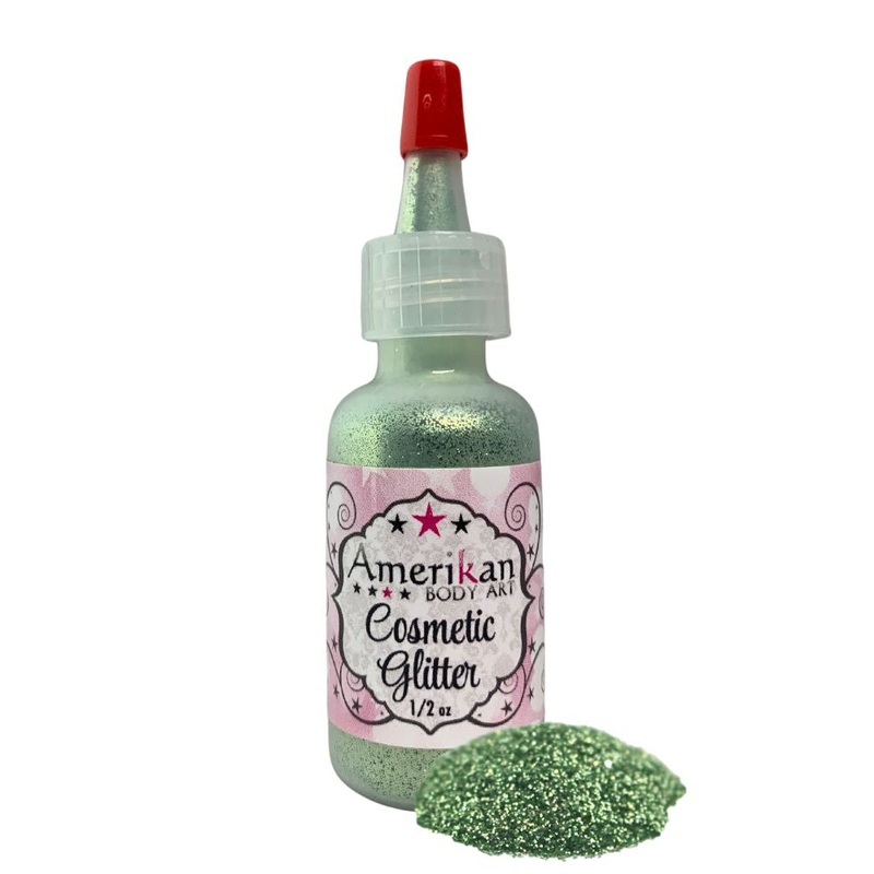 Amerikan Body Art | Face Painting Glitter Poof – Opaque Sea Green (1/2oz)  #8