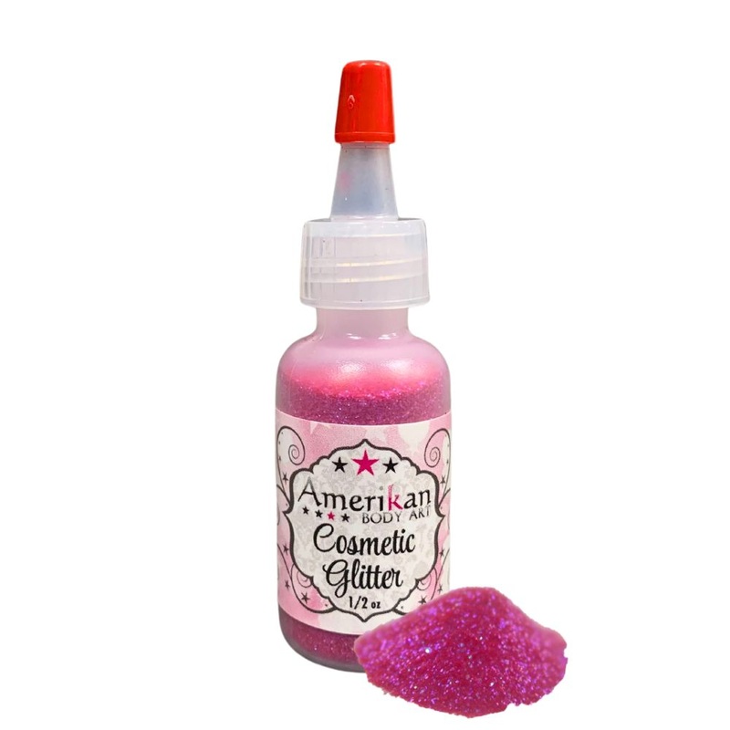 Amerikan Body Art | Face Painting Glitter Poof – Sheer Holographic Punk Rock Pink (1/2oz)  #20