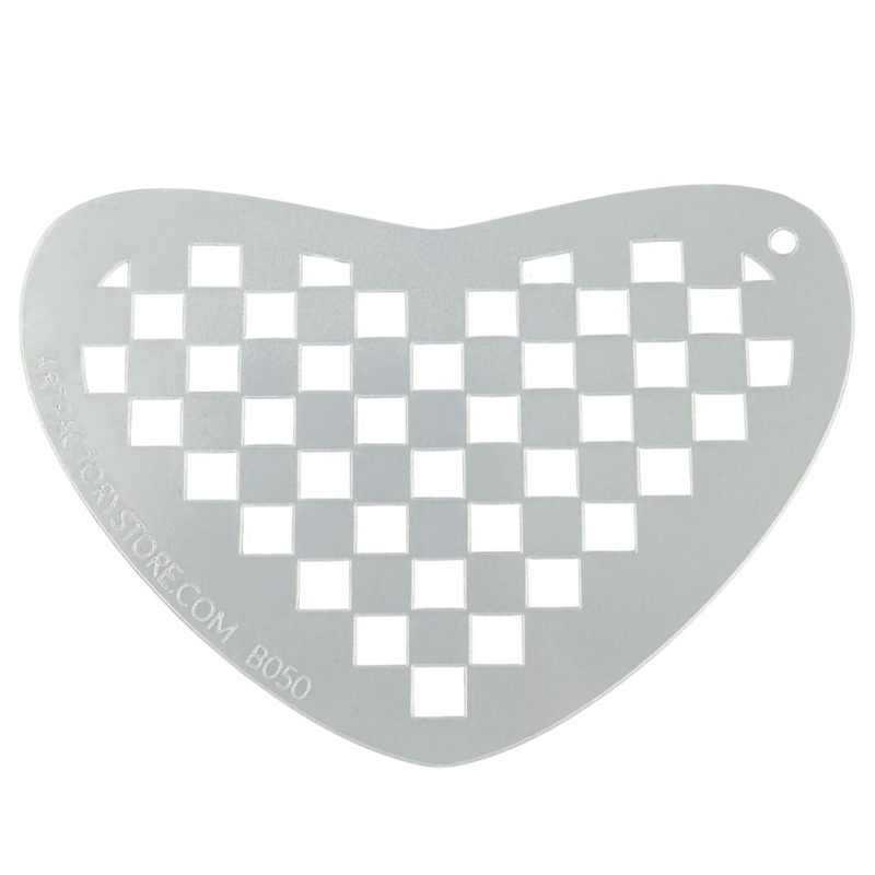 Art Factory | Boomerang Face Painting Stencil – Checkerboard (BO50)