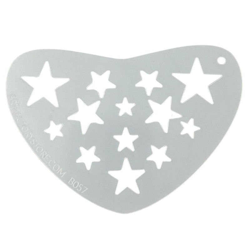 Art Factory | Boomerang Face Painting Stencil – LARGE Stars (B057)