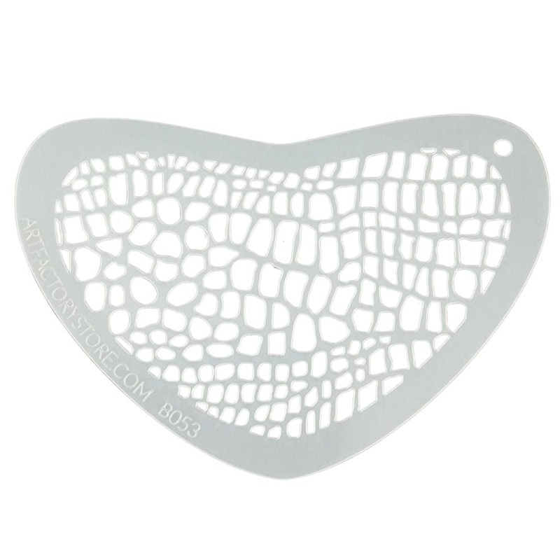 Art Factory | Boomerang Face Painting Stencil – Reptile Skin (B053)