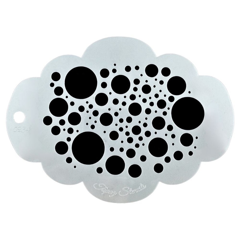 Topaz Stencils | Face Painting Stencil – Bubbles Texture (0234)