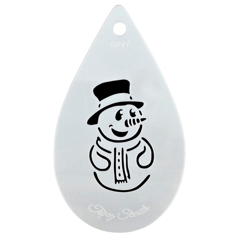 Topaz Stencils | Face Painting Stencil – Cute Snowman (0821)