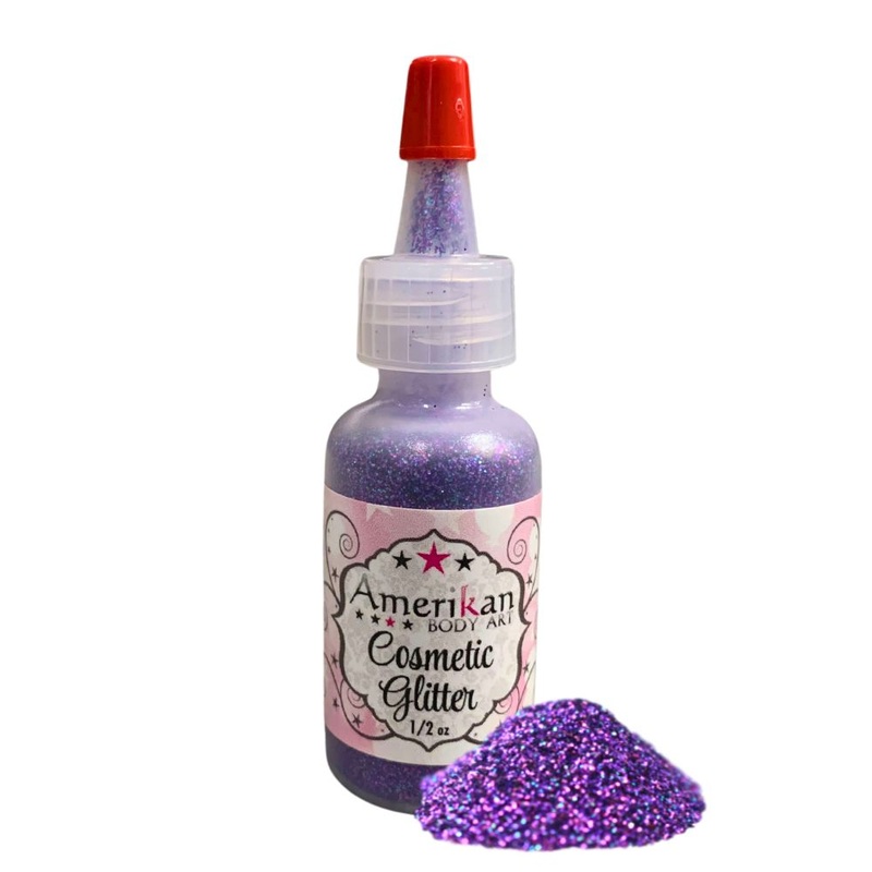 Amerikan Body Art | Face Painting Glitter Poof – Opaque Fiesta Purple (1/2oz) #32