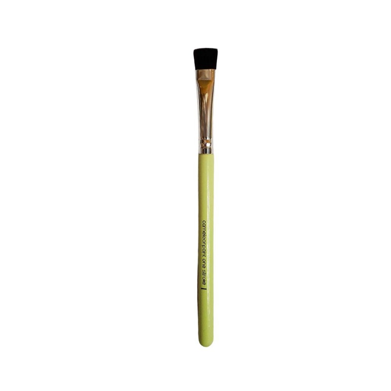 Cameleon Face Painting Brush – FLAT #1 – 3/8  (short green handle) – DISCONTINUED